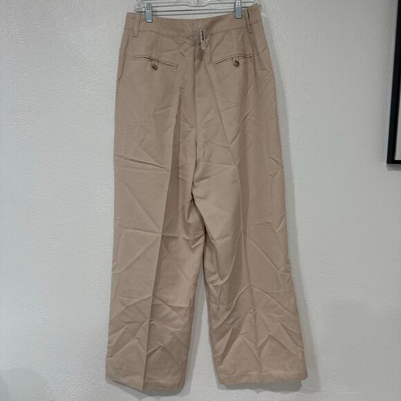 NWT The Harlow Wide Leg Pant in Harvest Moon Tan Beige Trouser Size 10 - Picture 6 of 11